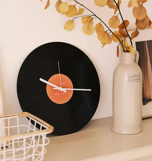 Vinyl Record Table/Shelf Clock